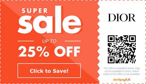 dior promo codes november|dior coupon code australia.